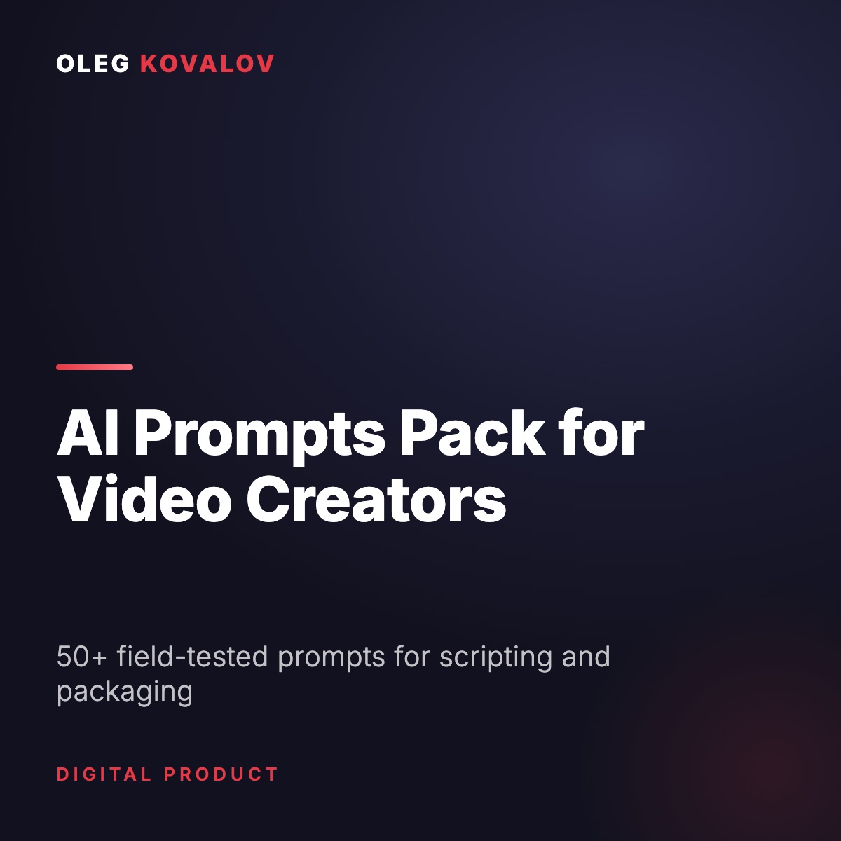 AI Prompts Pack for Video Creators product card