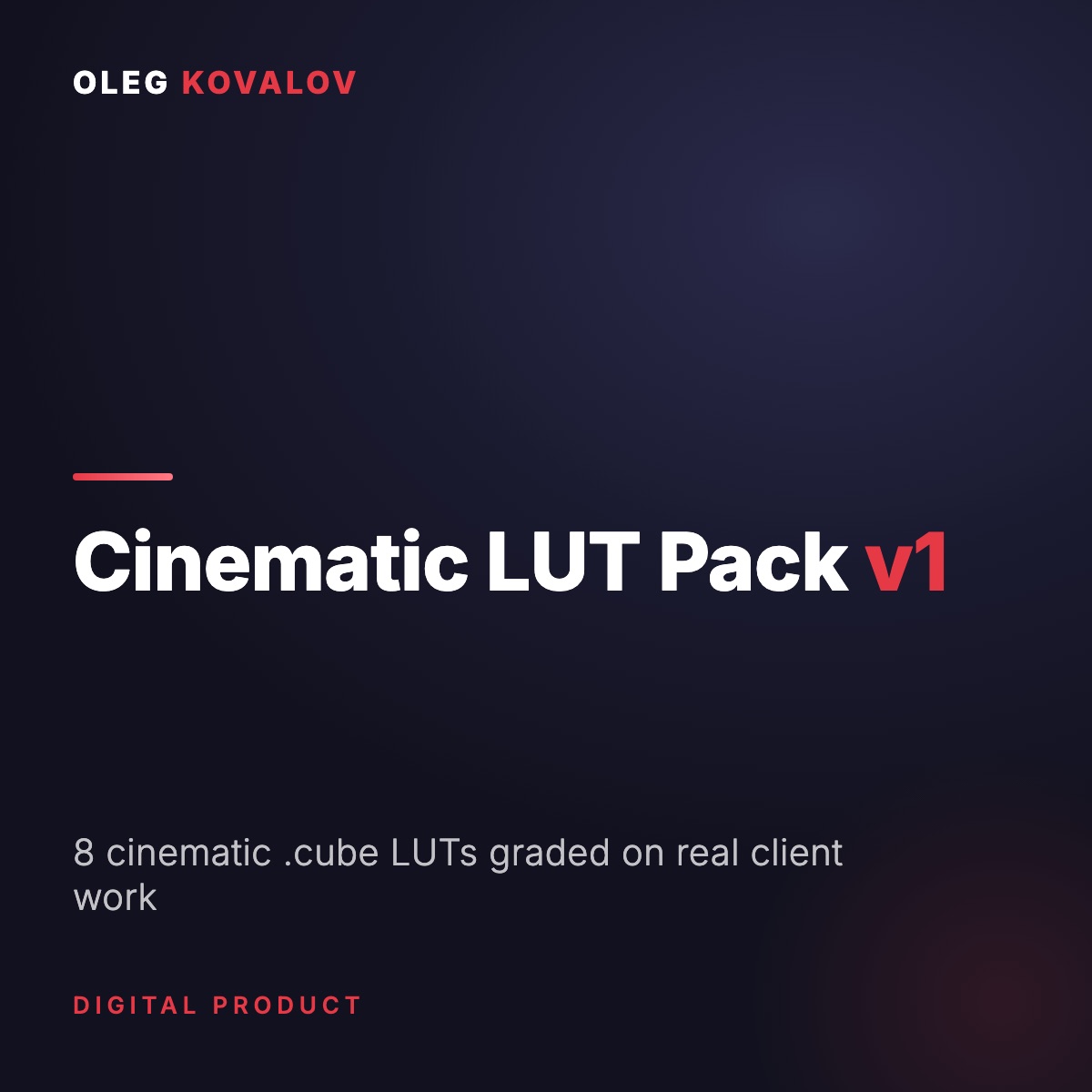 Cinematic LUT Pack v1 product card